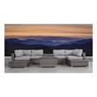 Living Source International 11-Piece Wicker / Rattan Sectional Set in Gray