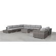 Living Source International 12-Piece Rattan Sectional Set with Cushions in Gray