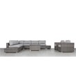 Living Source International 12-Piece Rattan Sectional Set with Cushions in Gray