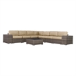 Living Source International 10-Piece Wicker / Rattan Outdoor Sofa Set in Beige