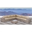 Living Source International 10-Piece Wicker / Rattan Outdoor Sofa Set in Beige
