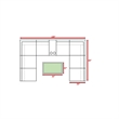Living Source Intl 10-Piece Wicker / Rattan Sectional Set w/Cup Table in Gray