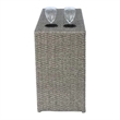 Living Source Intl 10-Piece Wicker / Rattan Sectional Set w/Cup Table in Gray