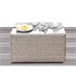 Living Source Intl 10-Piece Wicker / Rattan Sectional Set w/Cup Table in Gray