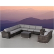 Living Source International 12-Piece Wicker and Rattan Sectional Set in Espresso
