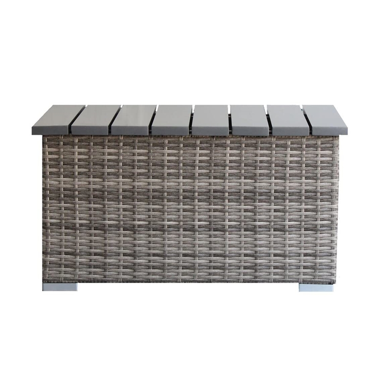 Living Source International 12-Piece Wicker / Rattan Sectional Set in Gray