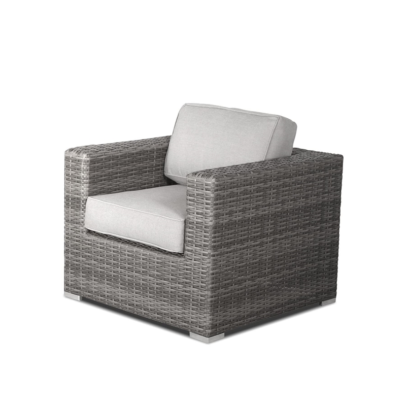 Living Source International 12-Piece Wicker / Rattan Sectional Set in Gray