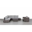 Living Source International 9-Piece Sectional Set plus Cushions in Espresso