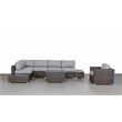 Living Source International 9-Piece Sectional Set with Cushions in Espresso