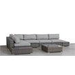 Living Source International 8-piece Rattan Sectional Set w/Cushions in Gray