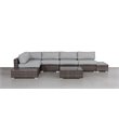Living Source International 8-piece Sectional Set with Cushion in Espresso
