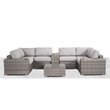 Living Source International 10-Piece Sectional Seating Set with Cushions in Gray
