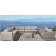Living Source International 10-Piece Sectional Set with Club Chairs in Taupe