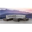 Living Source International 8-piece Sectional Set plus Cushions in Espresso