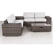 Living Source International 8-Piece Sectional Set with Cushions - Espresso