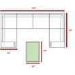 Living Source International 9-Piece Sectional Set with Cup Table in Espresso