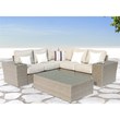 Living Source International 8-Piece Wicker Sectional Set w/Cushions in Gray