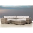 Living Source International 8-Piece Wicker Sectional Set plus Cushions in Gray