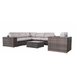 Living Source International 9-Piece Wicker / Rattan Sectional Set in Gray