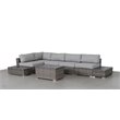 Living Source International 8-piece Rattan Sectional Set plus Cushions in Gray
