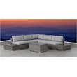 Living Source International 8-piece Sectional Set w/Plush Cushions in Gray