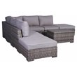 Living Source International 8-Piece Wicker Sectional Set with Cushions in Gray