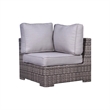 Living Source International 7-PC Wicker / Rattan Sectional Set w/Cushion in Gray