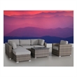 Living Source International 7-PC Wicker / Rattan Sectional Set w/Cushion in Gray