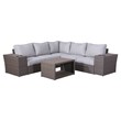 Living Source International 8-piece Sectional Set w/Cushions in Light Brown