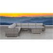 Living Source International 8-piece Sectional Set plus Plush Cushions in Gray