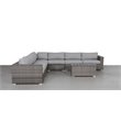 Living Source International 8-piece Sectional Set plus Plush Cushions in Gray