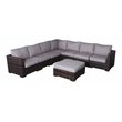 Living Source International 8-Piece Modular Sectional Set w/Cushions - Espresso