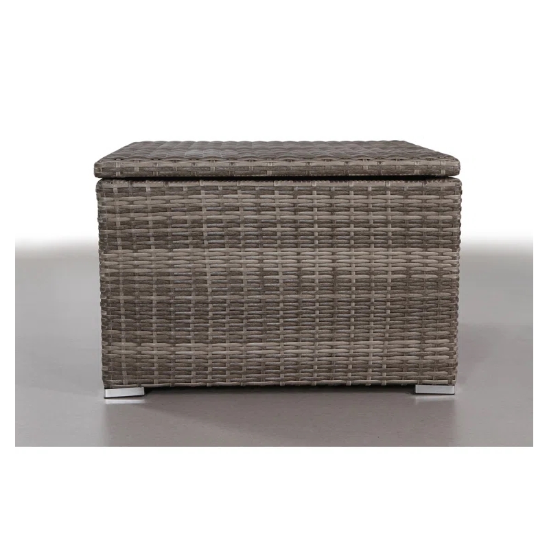 Living Source Intl 8-piece Wicker / Rattan Sectional Set w/ Cushions in Navy