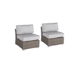 Living Source International 8-Piece Wicker / Rattan Sectional Sofa Set in Gray