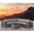 Living Source International 8-Piece Wicker / Rattan Sectional Set in Gray