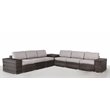 Living Source International 9-Piece Sectional Set with Cushions in Espresso
