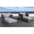 Living Source International 5-Piece Wicker/Rattan Sectional Group in Light Brown