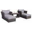 Living Source International 5-Piece Wicker/Rattan Sectional Group in Light Brown