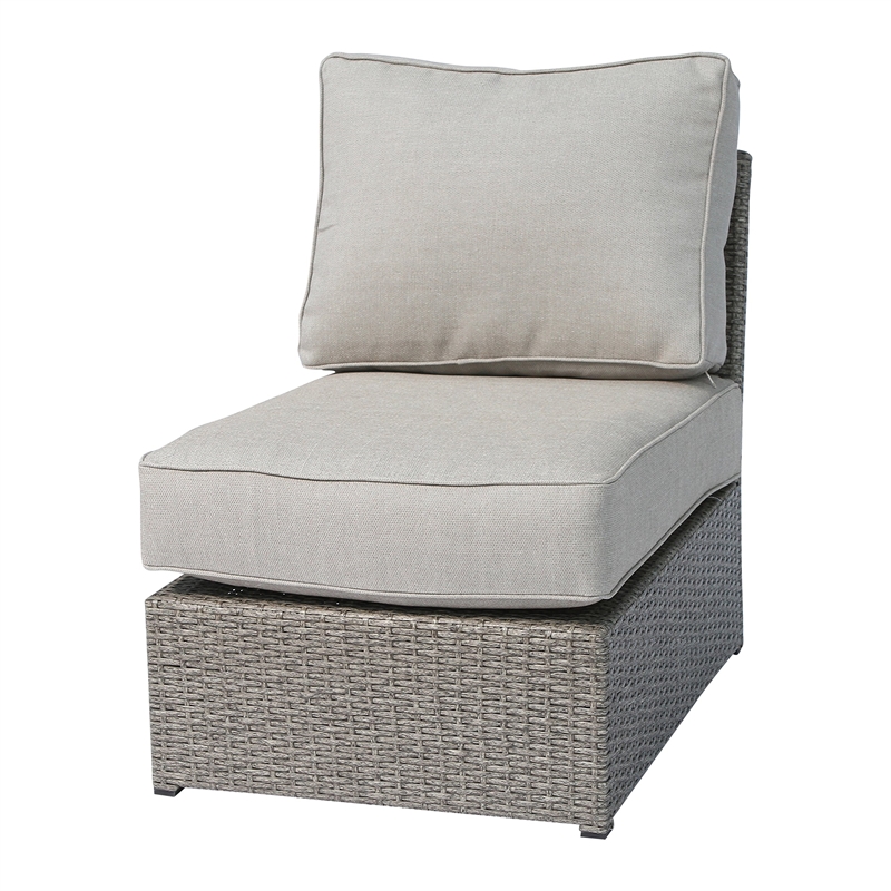 Living Source International 6-Piece Outdoor Conversation Set in Gray Finish