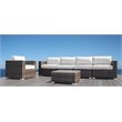 Living Source International 6-piece Wicker Sectional Seating Group in Brown