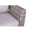 Living Source International 4-Piece Wicker Sectional Set in Gray Finish