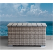 Living Source Intl 4-Piece Wicker / Rattan Sectional Group in Gray Finish