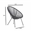 Living Source Intl 6-Piece Wicker / Rattan Multiple Chair Seating Group in Black