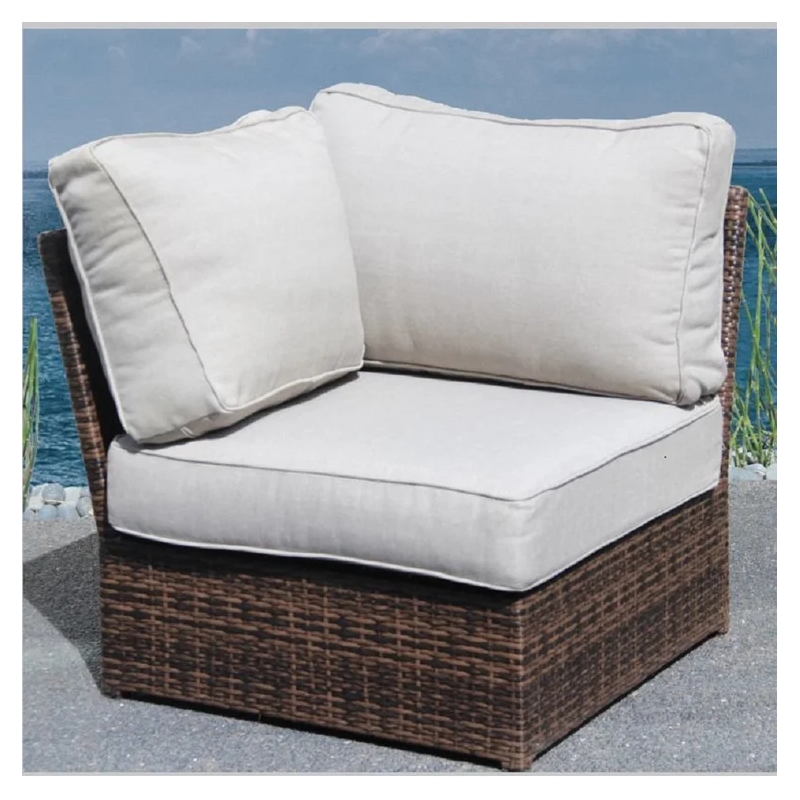 Living Source International 4-Piece Wicker / Rattan Seating Group in Brown