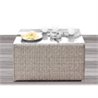 Living Source International 4-Piece Wicker / Rattan Seating Group in Gray