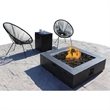 Living Source International 4-Piece Wicker / Rattan Seating Group in Black