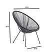 Living Source International 4-Piece Wicker / Rattan Seating Group in Black