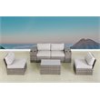 Living Source International 7-Piece Wicker Outdoor Set in Gray