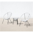 Living Source International 3-Piece Metal and Wicker Seating Group in Turquoise