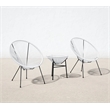 Living Source International 3-Piece Metal and Wicker Seating Group in Turquoise